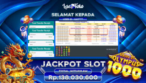 BUKTI JACKPOT GATES OF OLYMPUS 1000 – PRAGMATIC PLAY – User ID : NAT*** – DIBAYAR LUNAS!!